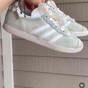 Adidas Gazelle Mint Green Suede Sneakers